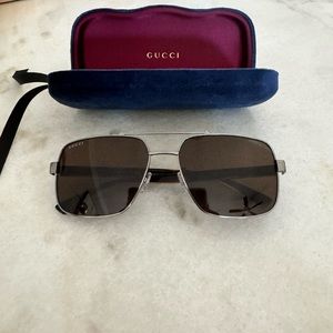 GUCCI Sunglasses Brown/Gunmetal Gray BRAND NEW